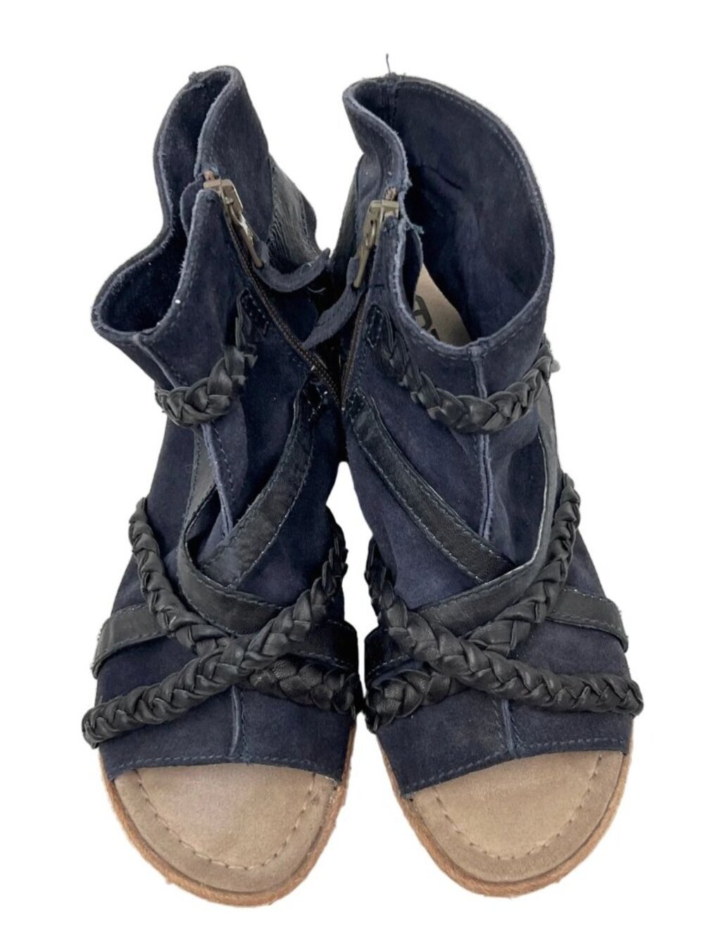 Mjus Leather Ankle Wrap Peep Toe Sandals